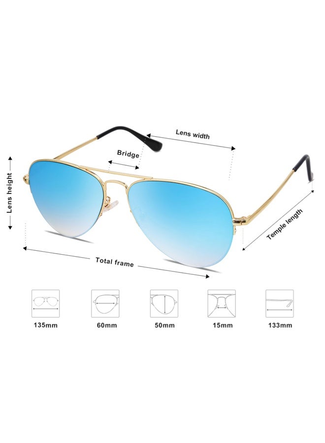 chiteng Polarized Aviator Sunglasses for Women Men, UV400 Protection Lens and Lightweight Metal Pilot Frame - Image 4