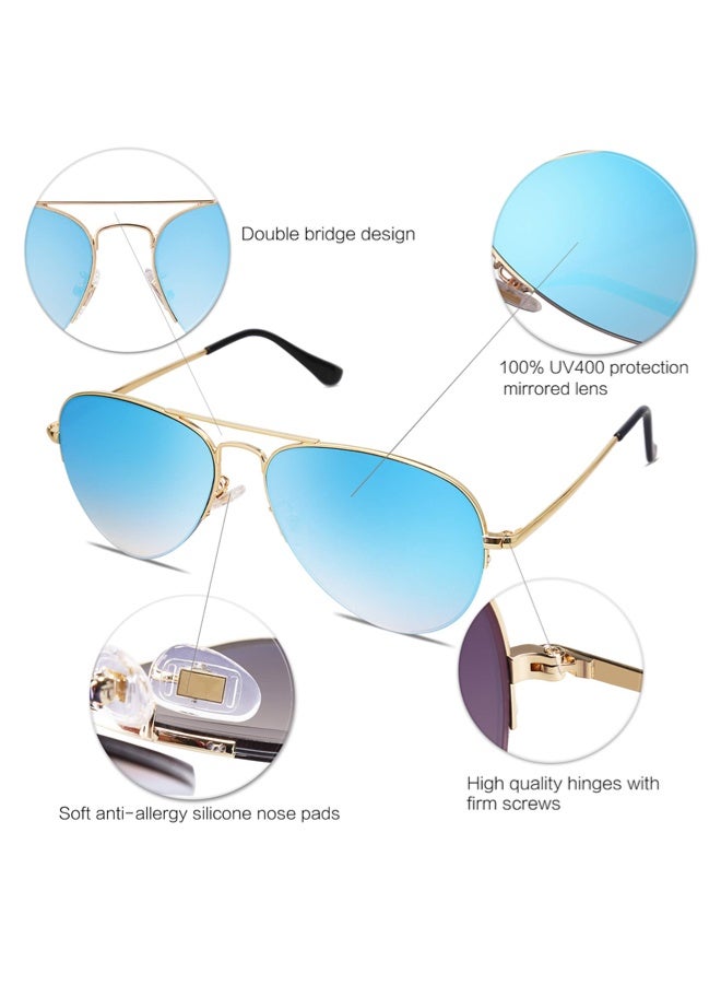 chiteng Polarized Aviator Sunglasses for Women Men, UV400 Protection Lens and Lightweight Metal Pilot Frame - Image 5
