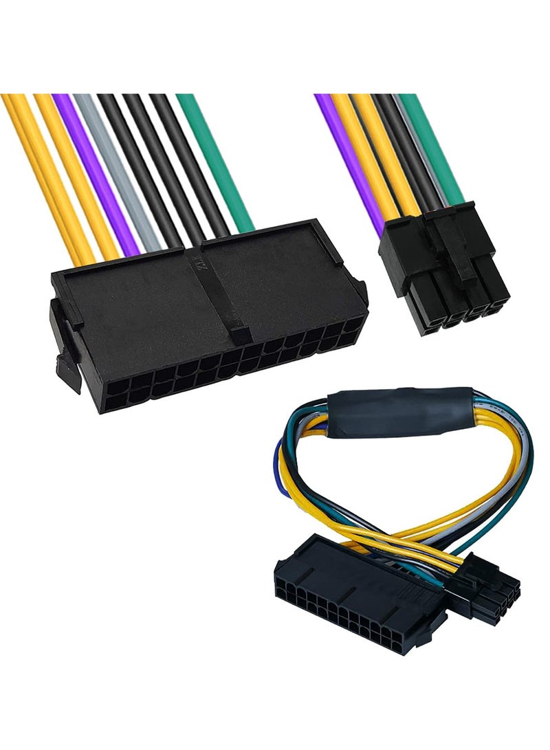 NALACAL 24 Pin to 8 Pin ATX Power Adapter Cable, ( 30cm 12-inch ) PSU Power Supply Computer Power Supply Adapter Cable Chassis Power Start line for DELL Optiplex 3020 7020 9020 Motherboards - Image 1