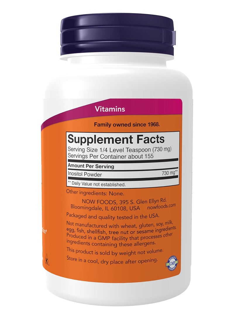 now Inositol Powder Neurotransmitter Signaling Cellular Health 4Ounce - Image 2