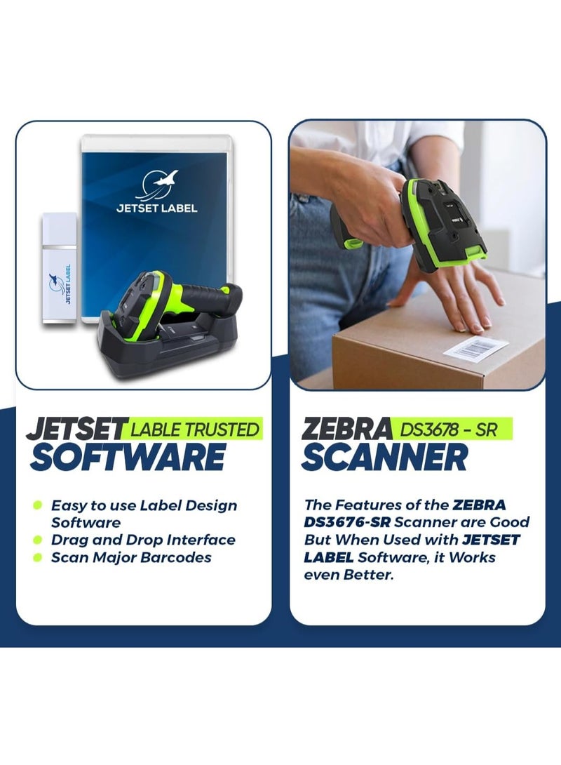 Zebra DS3678-SR Ultra-Rugged Wireless Barcode Scanner Kit | Bluetooth 4.0 | USB, RS232, Cradle & Power Adapter | IP65 Cradle | Freezer-Ready Design – Industrial Grade - Image 5