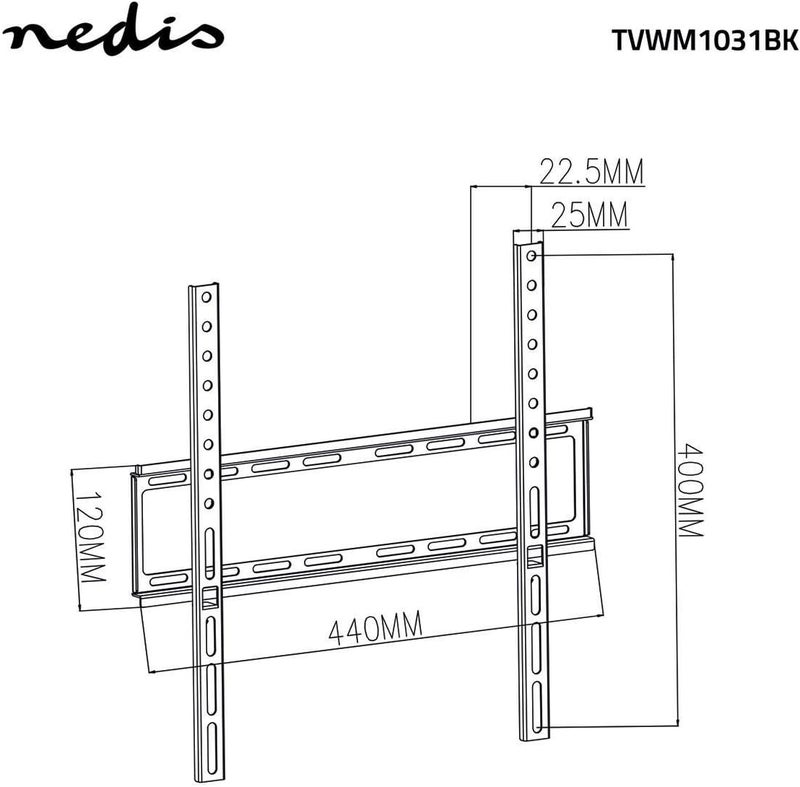 NEDIS TVWM1031BK Fixed TV Wall Mount for 23-55 Inch TV - Image 3