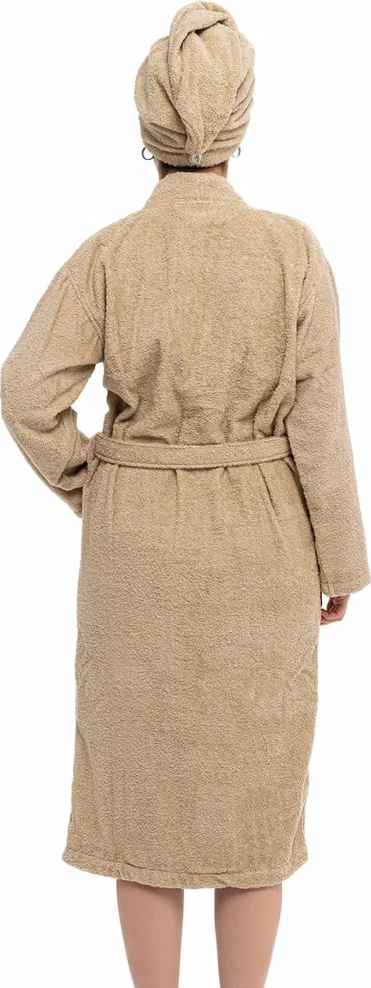 سولي | Maida | Extra Soft 100% Cotton Hair Cap & Women's Bathrobe Set