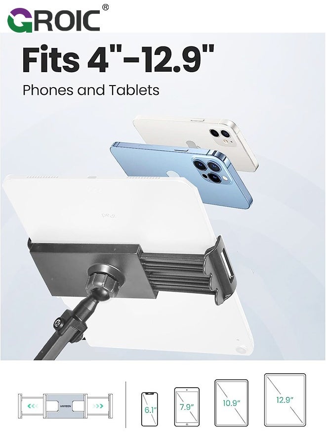 GROIC Tablet Holder for Bed, Adjustable and Foldable Tablet Bed Stand Mount with 360 Degree Rotation for iPad pro, iPad, iPhone, Samsung Galaxy, and All 4.7-12.9" Devices  - Image 2