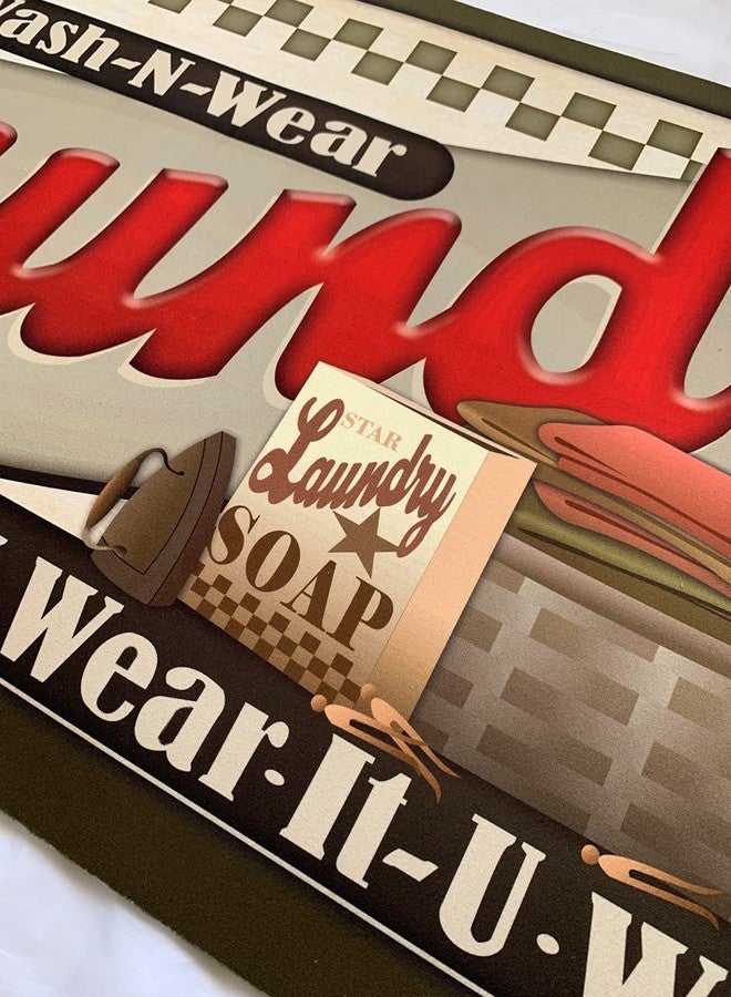 UKELER Laundry Room Rug, Laundry Room Floor Rug for Wash Room Non Skid Kitchen Floor Mat Non-Slip Rubber Area Rugs 48x20 - Image 5