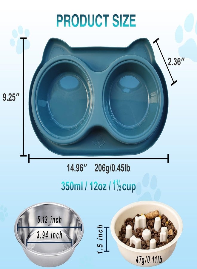 AKEISHE Slow Feeder Dog Bowls & Cat Bowls, AKEISHE 3-in-1 Stainless Steel Pet Food Dish with Non-Slip Base, Fun Maze Design to Prevent Bloating, Choking & Overeating for Fast Eaters - Image 5
