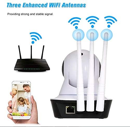 Fabbay Smarthome Bajrangi PTZ Rotation 360 WiFi Triple Antenna Camera Self Installation CCTV Cam with Live View Two Way intercom Siren Day Night Vision AI Motion Detection SD Card Recording - Image 3