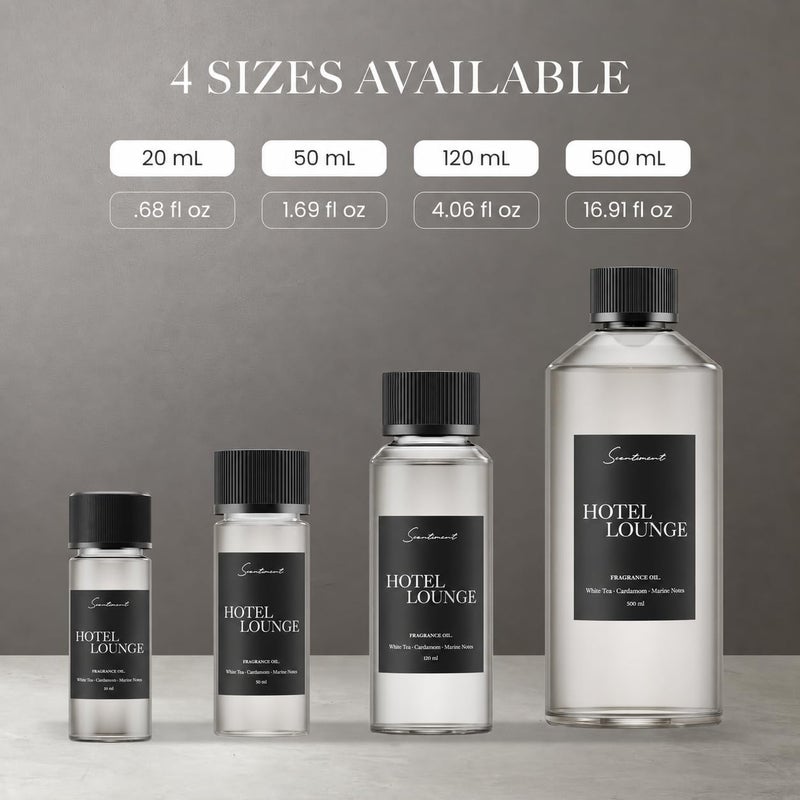 Scentiment Hotel Lounge Diffuser Oil - Premium Hotel Scent with Notes of White Tea, Cardamom & Marine Notes Home Scent, Hotel Fragrance Oil Diffuser Refill - 0.68 fl oz (20 mL) - Image 5