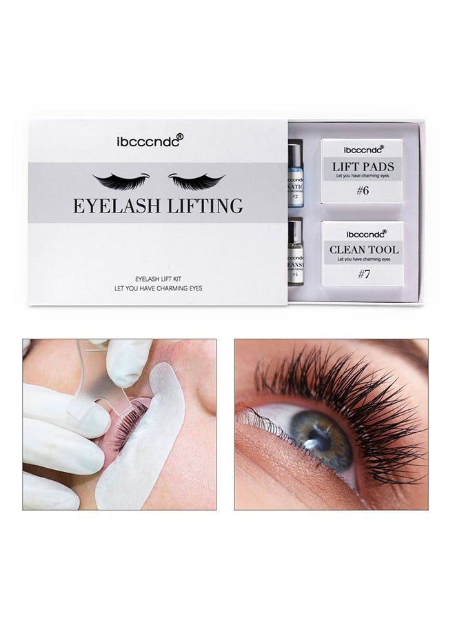 آي بي سي سي سي أن دي سي مجموعة أدوات رفع الرموش المكونة من 7 قطع مجموعة تجعيد الرموش طويلة الأمد للاستخدام المنزلي والاحترافي مجموعة رفع الرموش وموجة تجعيد آمنة شبه دائمة جودة احترافية - Image 4