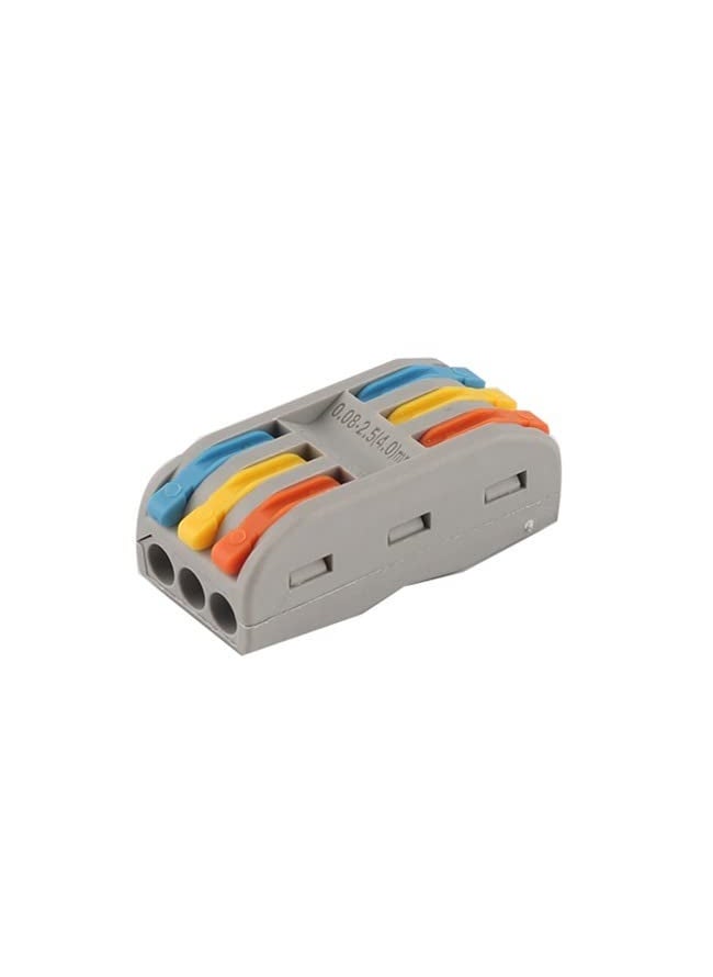 Generic POWER CONNECT 3 IN3 Out Universal Cable Connector SET OF 15 Piece PushinLever Type Splice Conductor Terminal SET OF 15 Piece  - Image 3