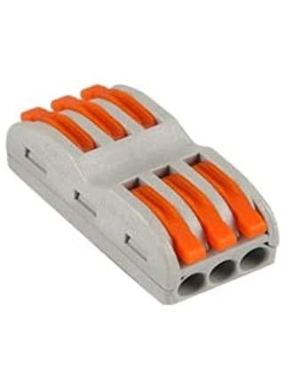 Generic POWER CONNECT 3 IN3 Out Universal Cable Connector SET OF 15 Piece PushinLever Type Splice Conductor Terminal SET OF 15 Piece  - Image 1