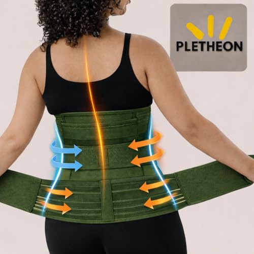 PLETHEON Post Pregnancy Waist Clincher | 3 in 1 Postpartum Belt for Women | Tummy Control Abdominal Binder | Back Support, Belly Compression | Slimming Shapewear Corset for Recovery (3 in 1 PPB-GREEN) - Image 5