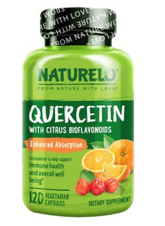 NATURELO Quercetin Citrus Bioflavonoid Supports Immune Health 120 Quercetin 500mg Capsules 