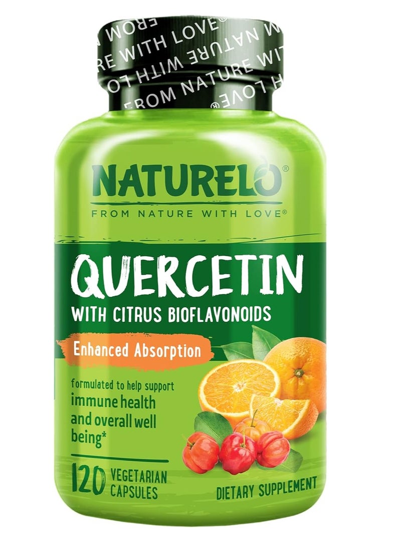 ناتوريلو كيرسيتين بيوفلافونويد الحمضيات يدعم صحة المناعة 120 كبسولة كيرسيتين 500 ملغ