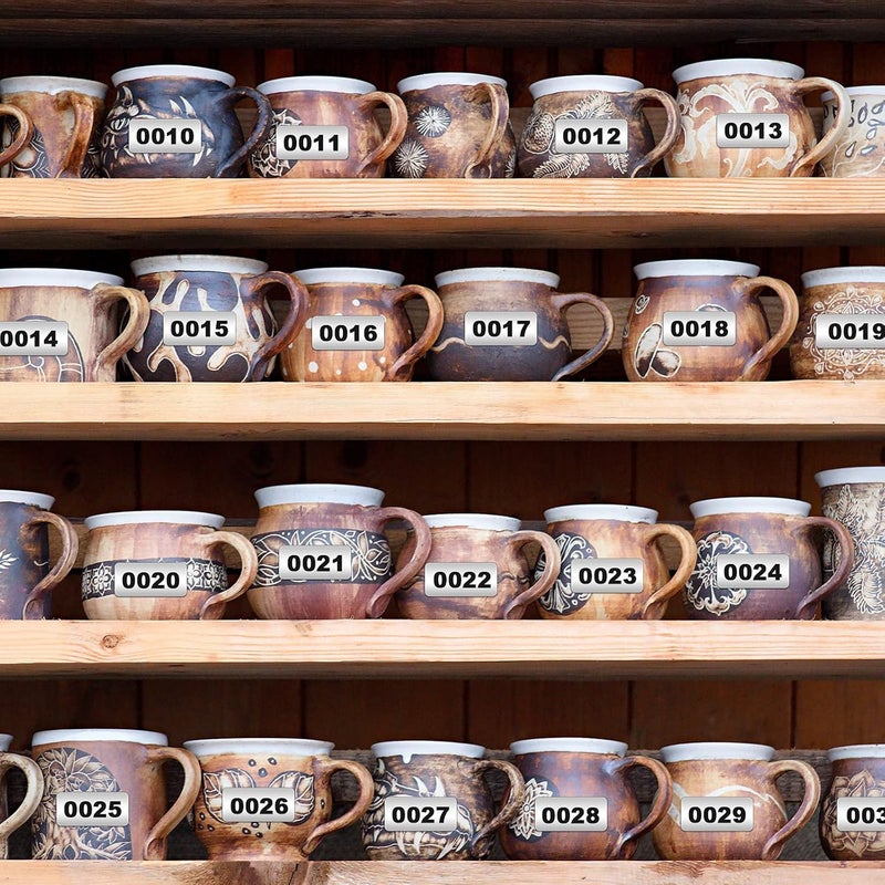 klarako 001-2000 Pieces Inventory Number Sticker Labels Self Adhesive Waterproof Labels Vinyl Consecutive Number Stickers Labels for Indoor, Outdoor, Storage, Classification, Supplies, 0.39 x 0.78 Inch - Image 3