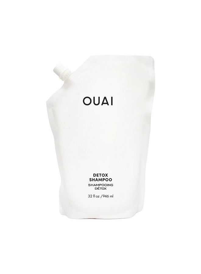 Ouai Detox Shampoo Refill - Clarifying Shampoo For Build Up, Dirt, Oil, Product And Hard Water - Apple Cider Vinegar & Keratin For Clean, Refreshed Hair - Sulfate-Free Hair Care (32 Oz)