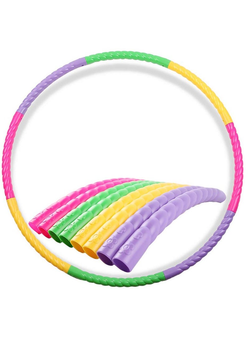Cuken Hula Hoops, Hula Hoop Kids Detachable and Adjustable 8 sessions, Plastic Fitness Exercise Hoop Children for Dance, Games, Lose Weight or as a Gift (Multicolour) - Image 5