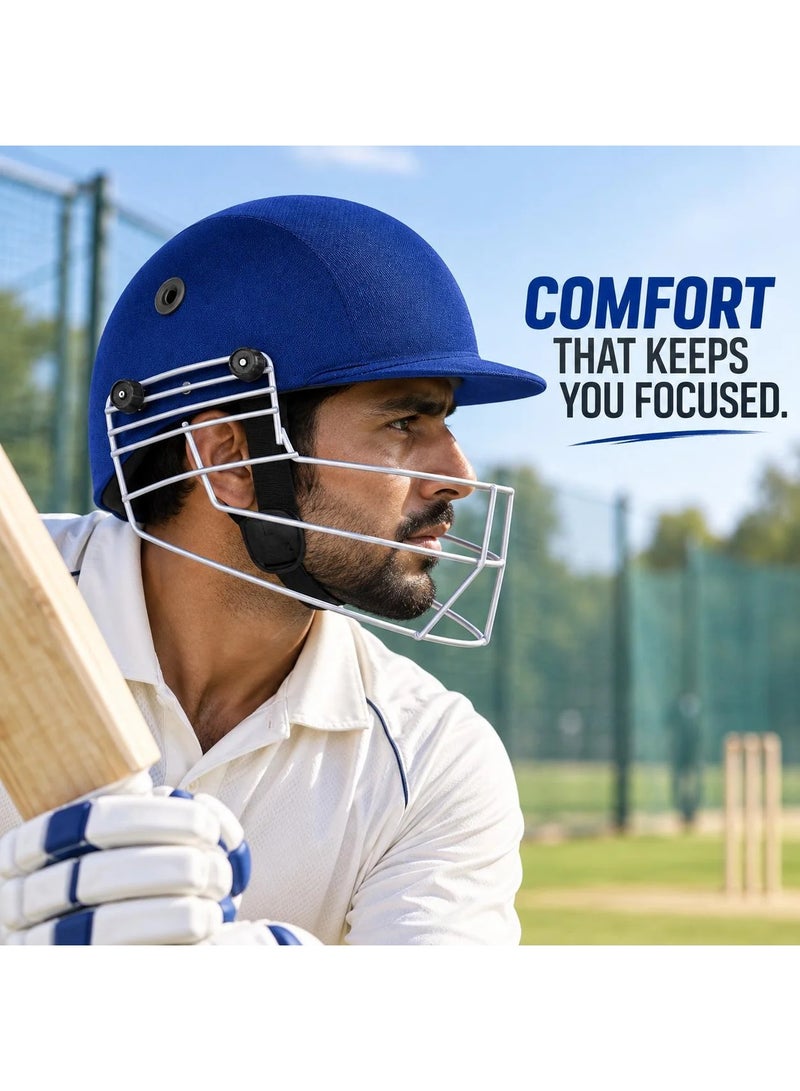 CA Power Blue Cricket Helmet - Large | Batting Safety Headgear | Lightweight Ventilated Batting Head Protection - Image 3