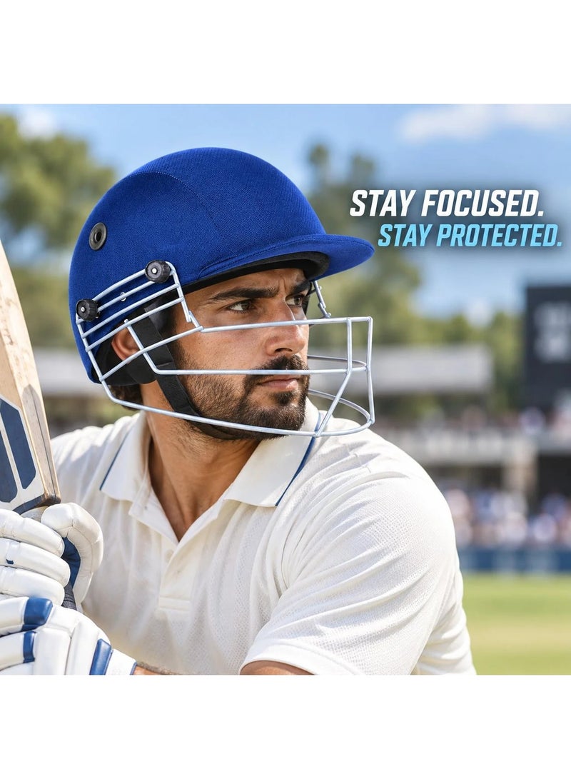 CA Power Blue Cricket Helmet - Large | Batting Safety Headgear | Lightweight Ventilated Batting Head Protection - Image 4