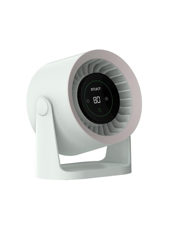 Dylect® Briza Storm Rechargeable Fan | 4000mAh Battery | TruSilent BLDC Motor | 6-Speed | 11h Runtime | Touch LED Display | Type-C | Turbo Airflow | Portable Fan | Home & Beyond | Champagne Mist - Image 1