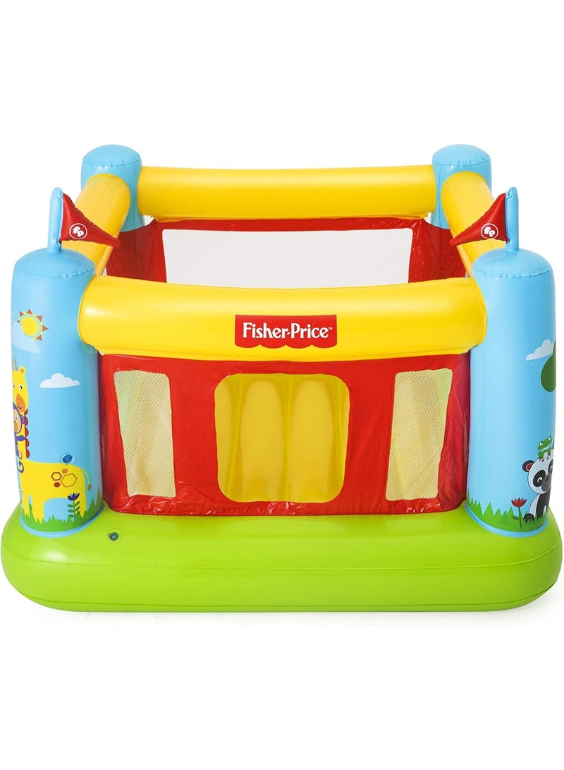 Bestway Fisher-Price Bouncetastic Inflatable Bounce Castle 93553 – Indoor & Outdoor Jumping Bouncer with Safety Mesh Walls – 175 x 173 x 135 cm – Kids Ages 3+ - Image 5