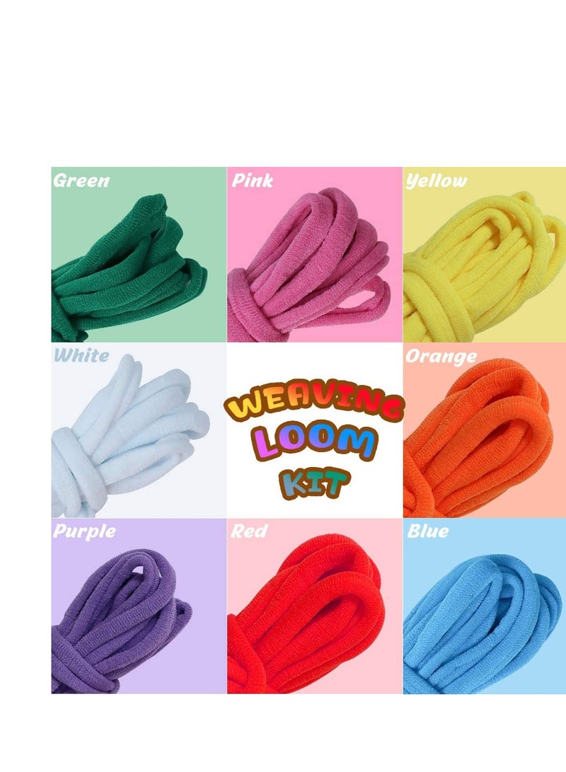 SYOSI Weaving Loom Kit for Kids and Adults Potholder Weave Loom Toys Gift for Girls Ages 6 7 8 9 10 11 12 13 Years Old and Above Square Buildable Loom Knitting Activit Gifts for Child and Beginners - Image 5