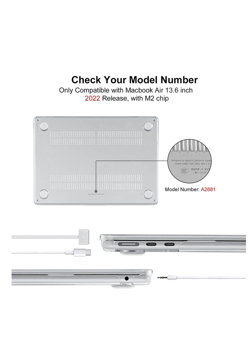 Generic Sparkly Glitter Plastic Hard Shell Case Cover Compatible with MacBook Air 13.6 inch 2024 Release A3113 M3 Chip/2022 Release A2681 M2 Chip/2025 Release A3240 M4 Chip  with Touch ID, Clear  - Image 5