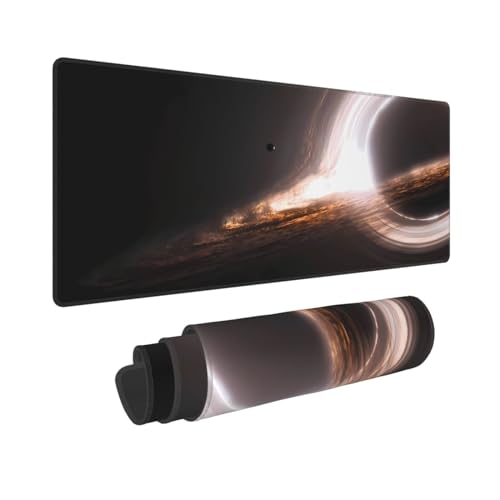 Keebik Gaming Mouse Pad Interstellar Gargantua Black Hole Mouse Pad 118x236Inch Large Extended Computer Mouse Mat Keyboard Full Desk Mousepad for Gaming Office Home - Image 1