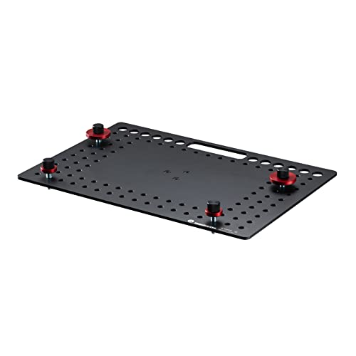 Manfrotto TetherGear Laptop Deck 48 mm Thick Lightweight Aluminium Laptop Mount 46 cm x 31 cm Cheese Plate Style AntiSlip Mounting Hardware and Cable Management MLTSA4301B - Image 1