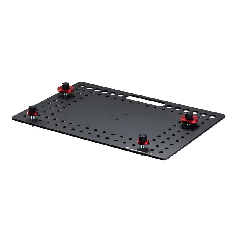 Manfrotto TetherGear Laptop Deck 48 mm Thick Lightweight Aluminium Laptop Mount 46 cm x 31 cm Cheese Plate Style AntiSlip Mounting Hardware and Cable Management MLTSA4301B - Image 2