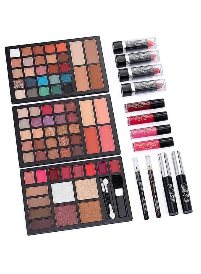 مش يونغ طقم مكياج احترافي للنساء مجموعة كاملة 28x18x17 سم - Image 4