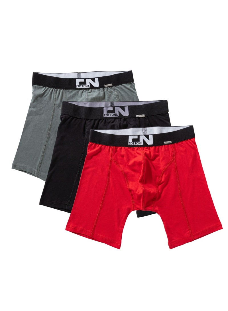 Cottonil Pack of 3 Cotton CN Long Boxer Underwear for Men - Image 2