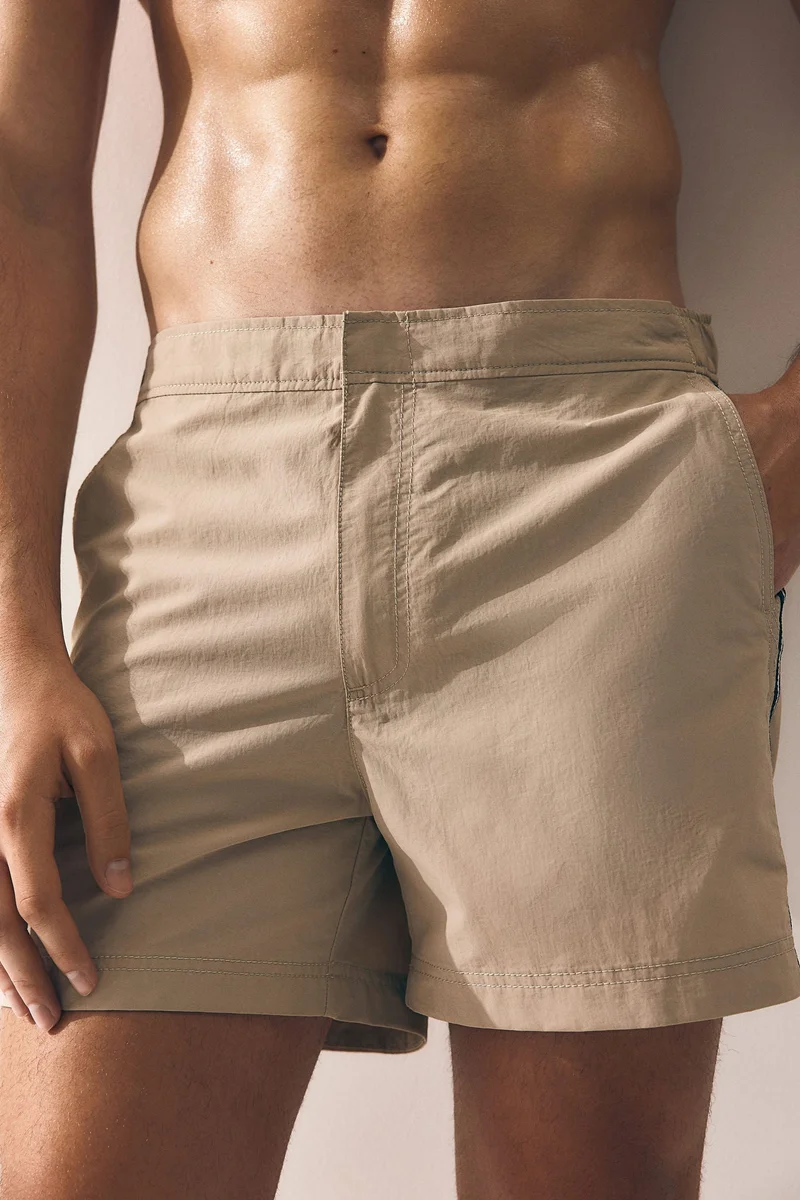 H&M Piping-detail swim shorts