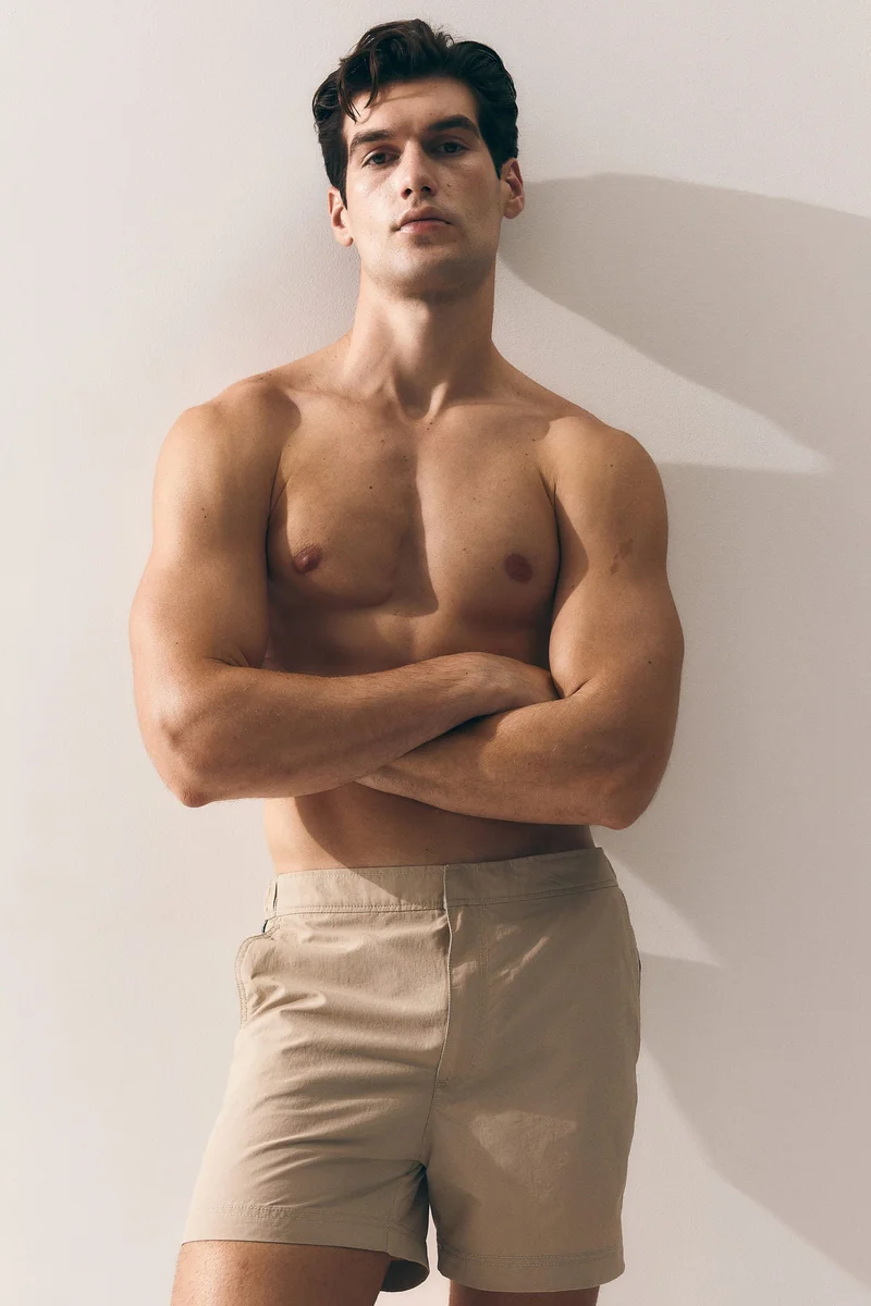 H&M  Piping-detail swim shorts for Men | Best Price UAE