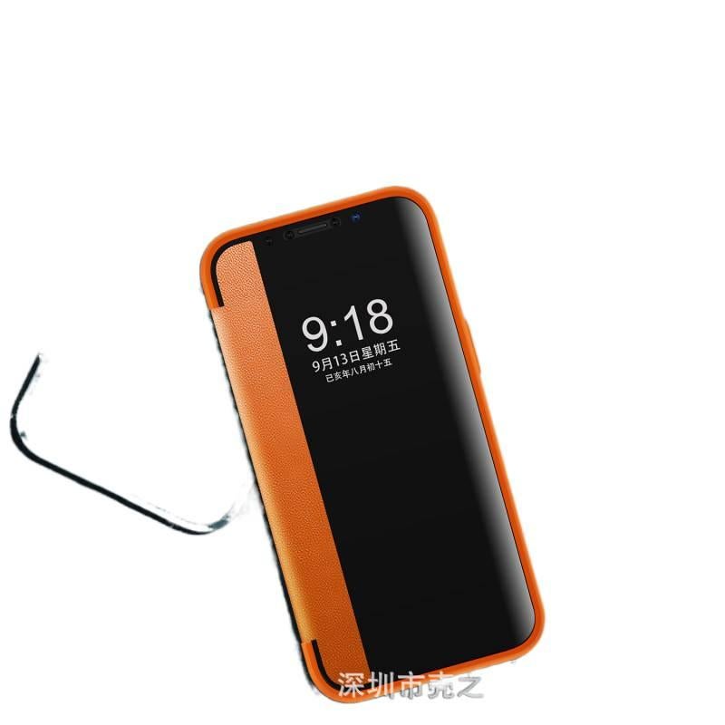 غطاء واقي | حماية من السقوط | مقاوم للصدمات لـ iPhone 13 | بنفسجي | ملمس جلد | مقاوم للخدش - Image 4