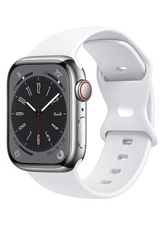 Compatible with Apple Watch Bands 42mm 44mm,Soft Silicone Fitness Replacement Accessories Straps Wristbands for Band Series 6/5/4/3/2/1 SE for Women Men White
