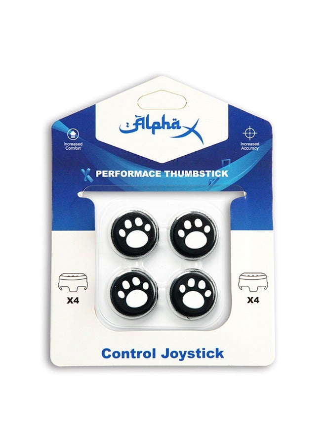 ألفا اكس مجموعة سمات Thumbstick Grip Paw المكونة من 4 قطع لوحدات تحكم PS4/PS5 - Image 1