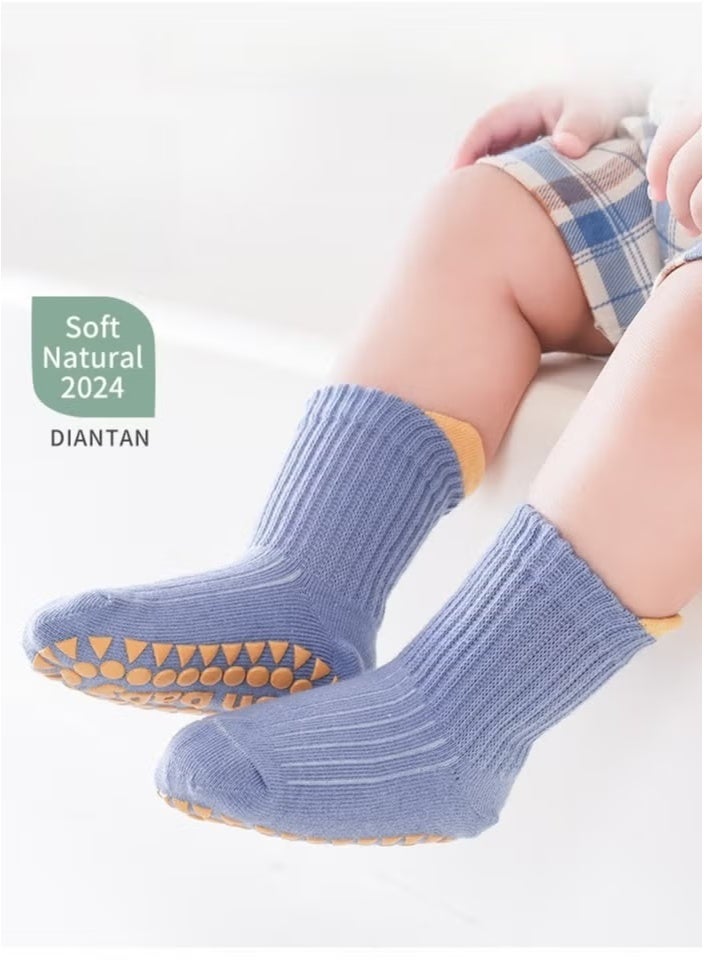 Newborn Anti-slip Glue Loose-top Socks Baby Floor Socks 3 Pairs - Image 4