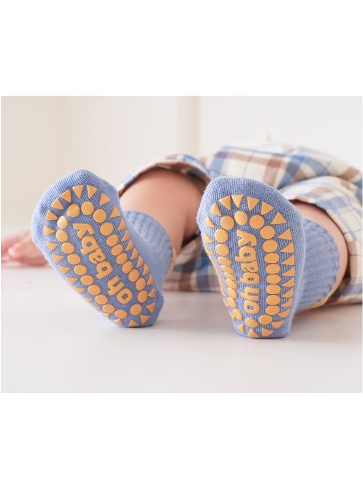 Newborn Anti-slip Glue Loose-top Socks Baby Floor Socks 3 Pairs - Image 3