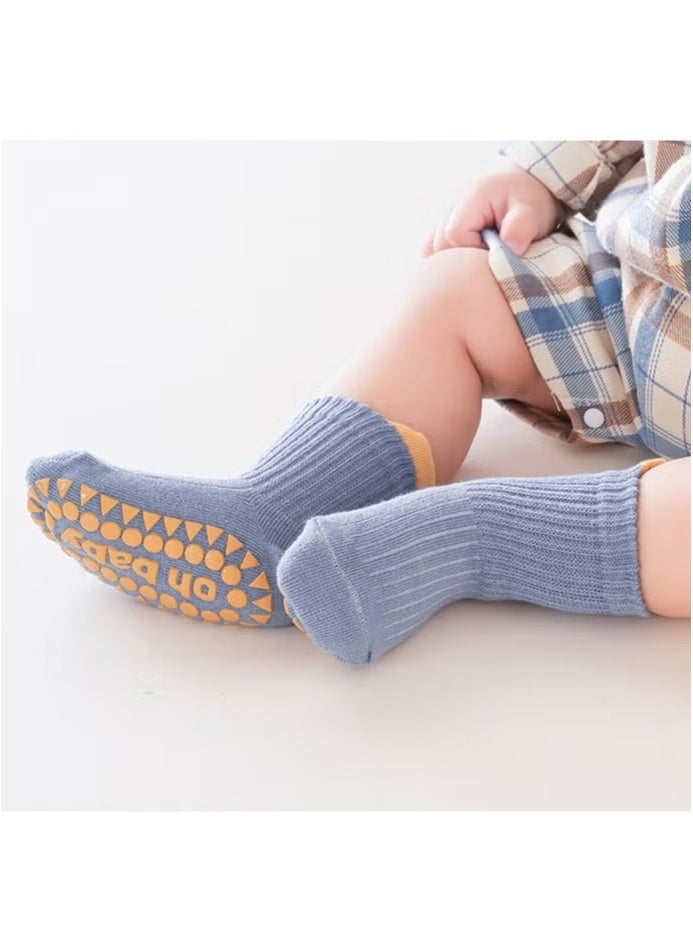 Newborn Anti-slip Glue Loose-top Socks Baby Floor Socks 3 Pairs - Image 2