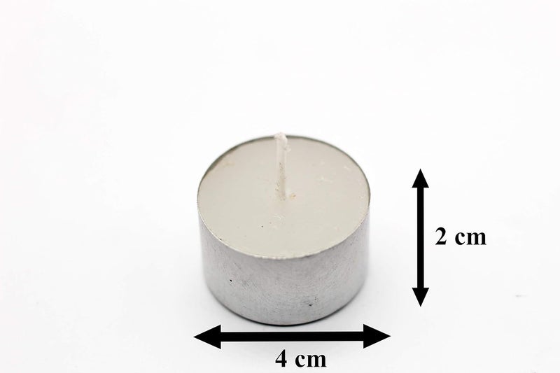 AURA DECOR AuraDecor Tealight Candles Pure Wax Unscented 9 Hours Burning time White Unscented Tea Light Candles Pack of_40 - Image 3