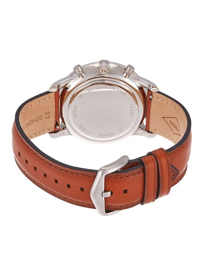 FOSSIL Men Analog Round Wrist Watch With Leather Strap FS5453 - Image 2