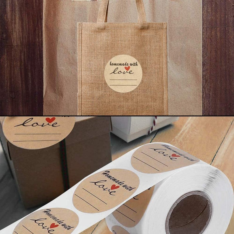 Bueake 1000 Pcs Jam and Jelly Jar Canning Labels for Mason Jars and More(2" Round 500/roll. 2 Roll) with Lines for Writing- Jar Labels Jam, Jelly, and More - Image 2