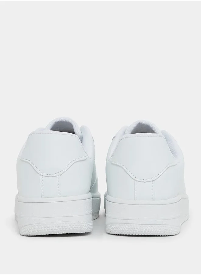 ستايلي Versatile Platform Sole Skate Sneakers