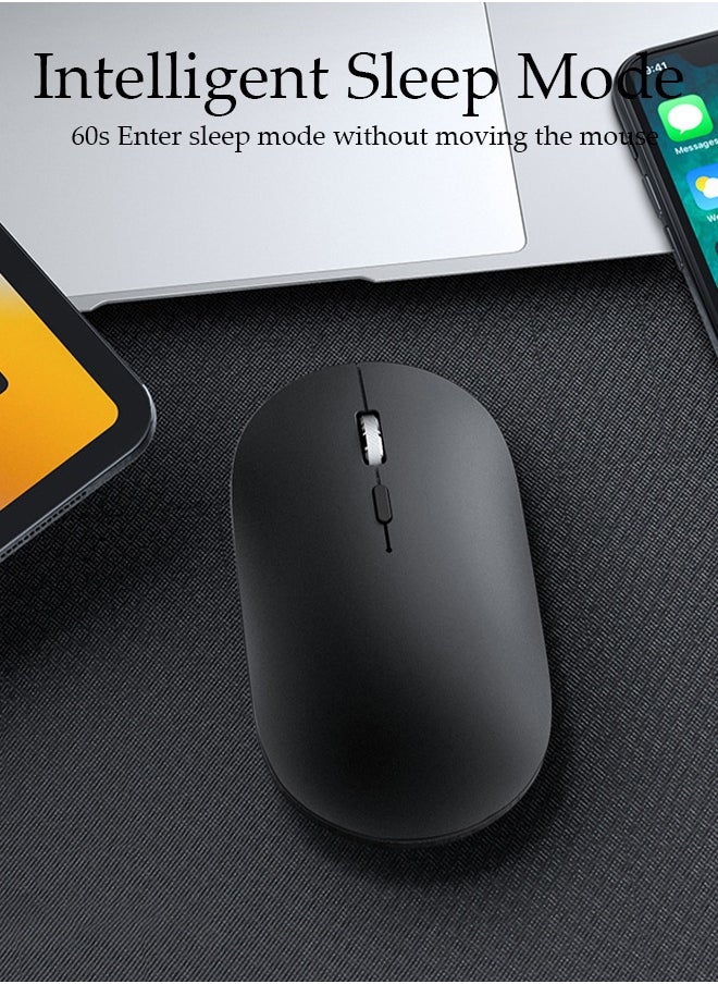 Wireless Mouse, Slim Mouse Silent Mice Noiseless for Laptop with 2.4G USB Adapter Ultrafast Scrolling Portable Mouse Compatible with PC HP Lenovo ASUS Dell Smart TV