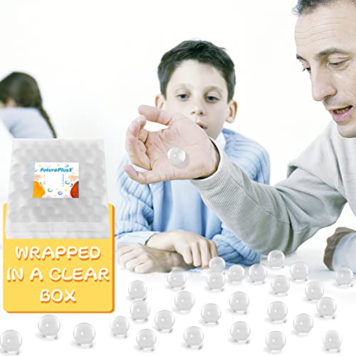 FUTUREPLUSX Clear Glass Marbles, 1LB Round Marble Beads Transparent Vase Fillers Decorative Glass Gem Pebbles for Decoration Collectibles Marble Games - Image 4