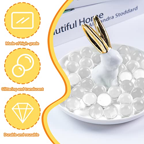 FUTUREPLUSX Clear Glass Marbles, 1LB Round Marble Beads Transparent Vase Fillers Decorative Glass Gem Pebbles for Decoration Collectibles Marble Games - Image 3