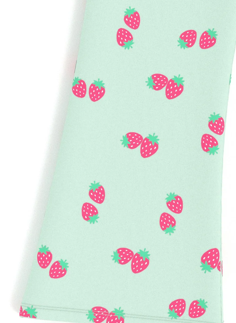 Nautinati Nautinati's Girls' Cotton All-over Strawberry Print Leggings