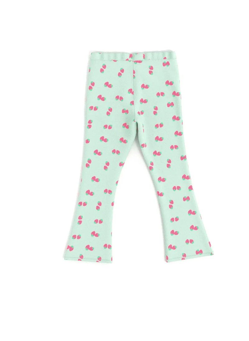 Nautinati Nautinati's Girls' Cotton All-over Strawberry Print Leggings