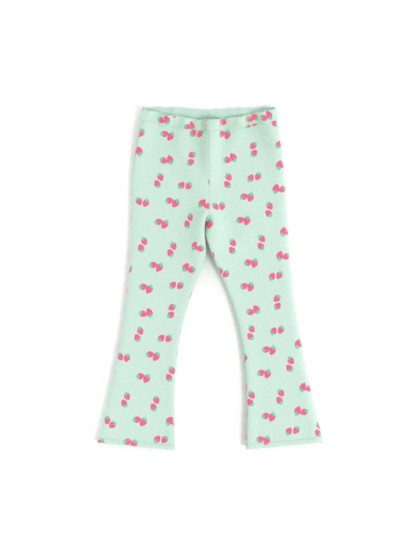 نوتيناتي Nautinati's Girls' Cotton All-over Strawberry Print Leggings